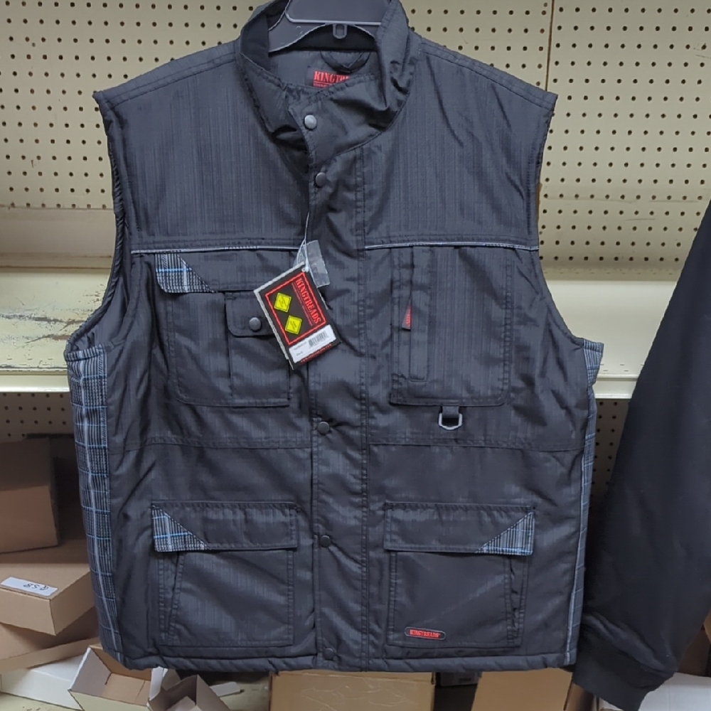 Men's Black Work Vest